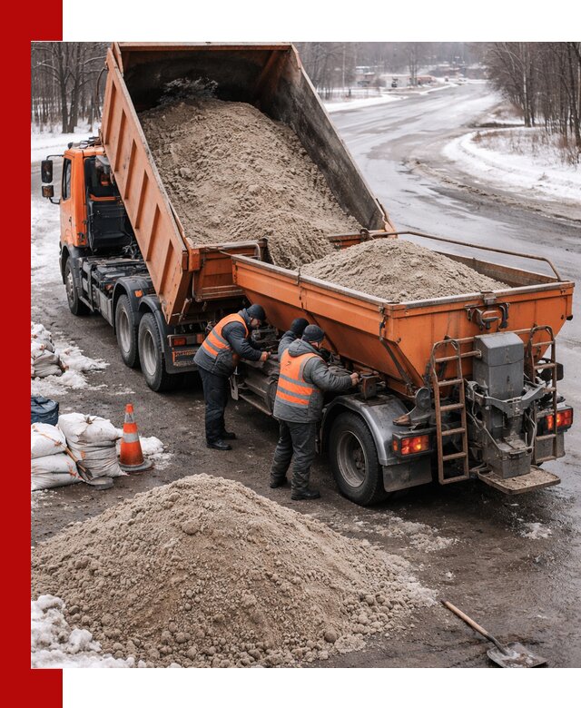Поставка и вывоз пескосоля в Усолье-Сибирском оптом и в розницу