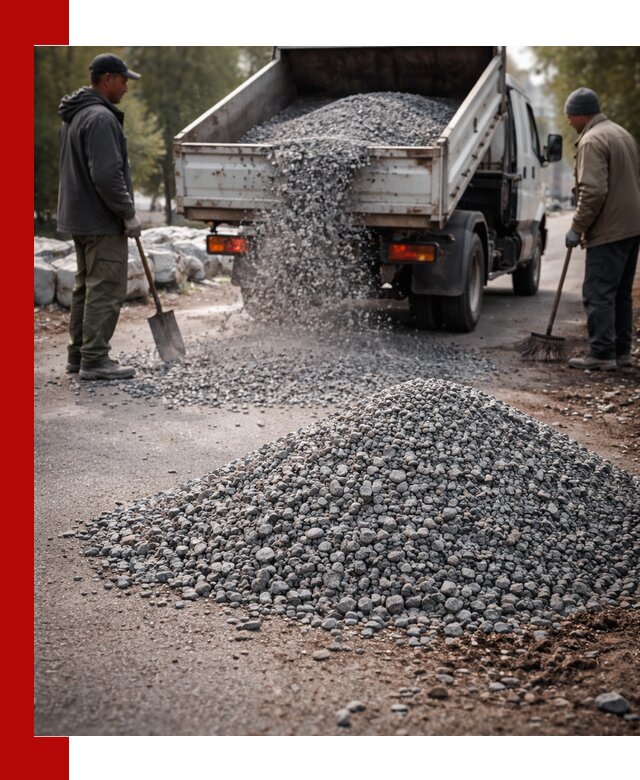 Гранитная крошка для посыпки дорог и тротуаров в Усолье-Сибирском