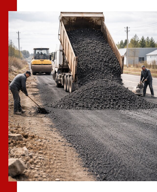 Асфальтовая крошка для дорог в Усолье-Сибирском — поставка и доставка