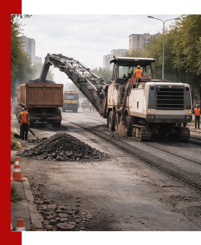 Фрезерованный асфальт в Усолье-Сибирском — удаление и вывоз старого покрытия
