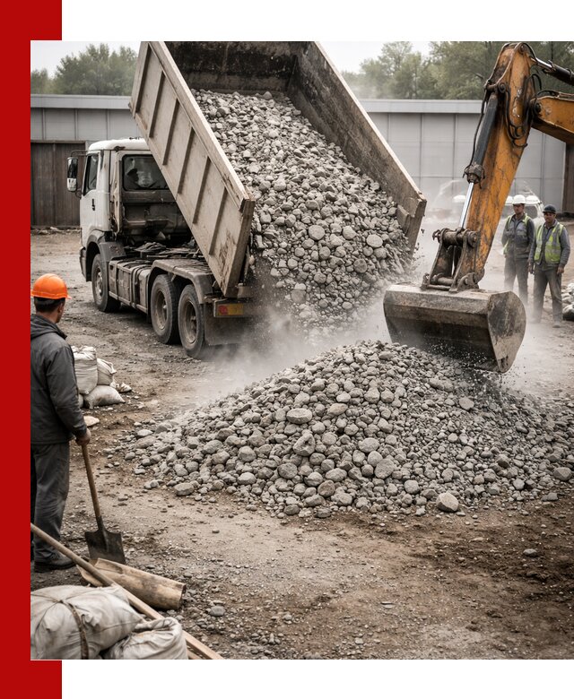Доставка дробленого бетона в Усолье-Сибирском оптом и в розницу
