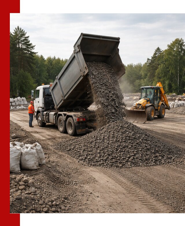 Доставка дробленого асфальта в Усолье-Сибирском для дорожных работ