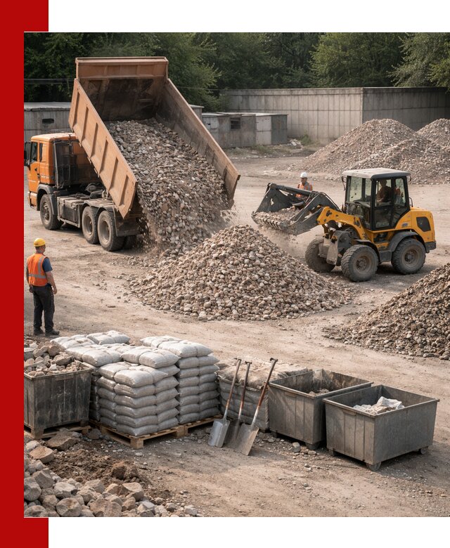 Вторичные материалы для отсыпки в Усолье-Сибирском — поставка и доставка