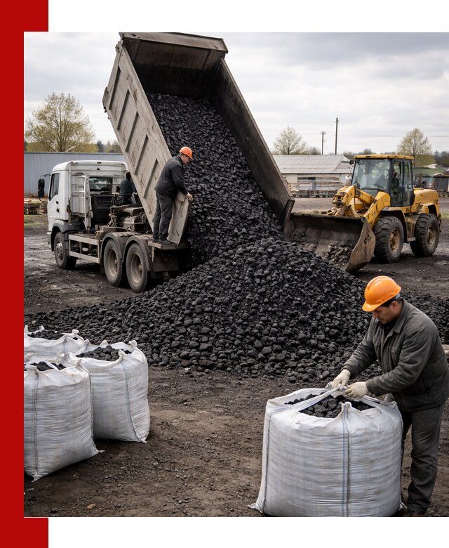 Доставка каменного угля в Усолье-Сибирском оптом и в розницу