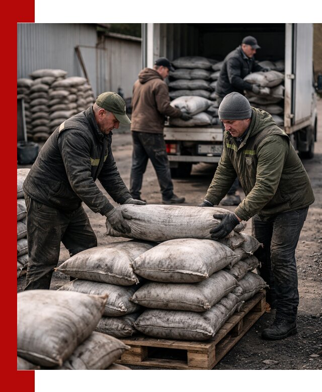 Доставка угля в мешках по выгодным ценам в Усолье-Сибирском