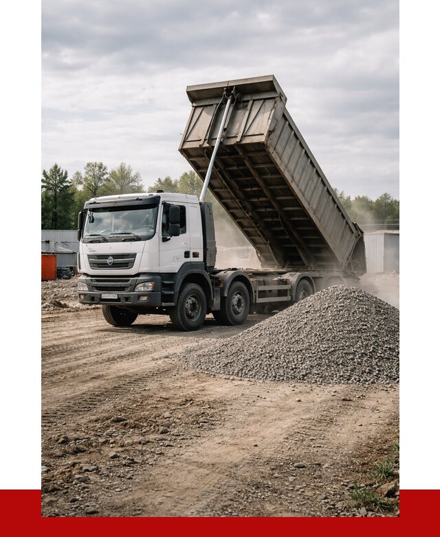 Доставка самосвалом 40 кубов в Усолье-Сибирском от 9288 р. | ПРОНЕРУДСль