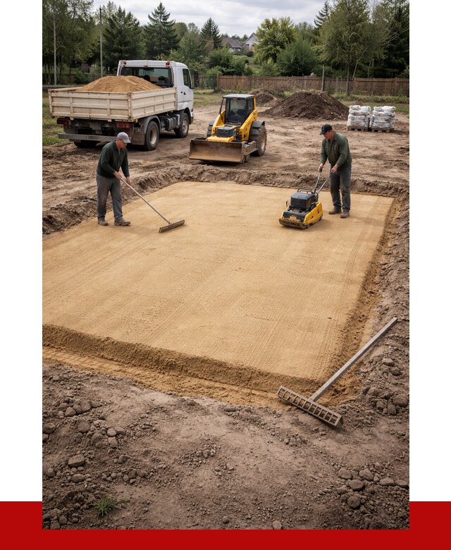 Устройство песчаной подушки в Усолье-Сибирском от 4644 р. ПРОНЕРУДСль