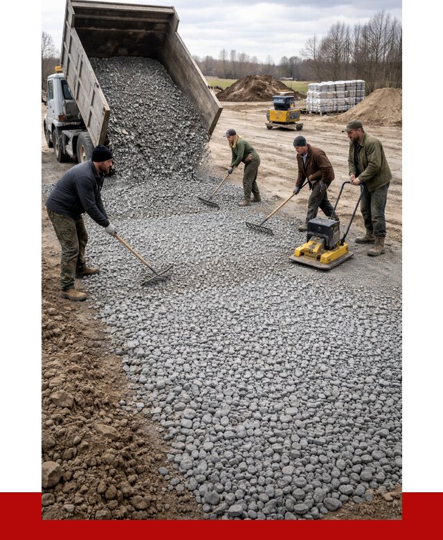 Устройство щебеночной подушки в Усолье-Сибирском от 4644 р. ПРОНЕРУДСль