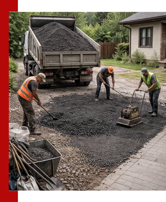 Асфальтовая крошка для двора с доставкой в Усолье-Сибирском